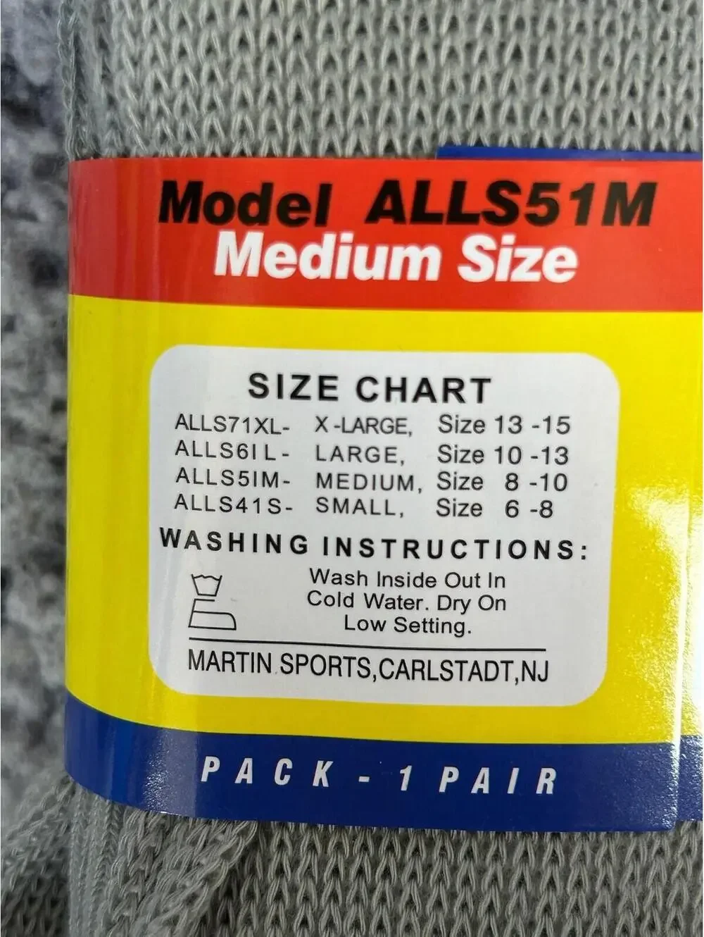 Martin Sports Athletic Socks Grey Size Medium Football Baseball Soccer 3 Pairs!